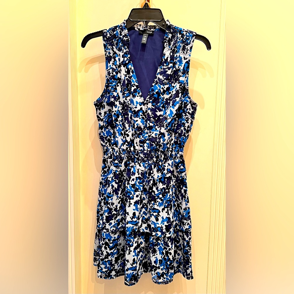 AQUA Sleeveless Smocked Dress